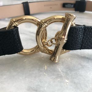 BCBG Gold Bamboo Toggle Belt